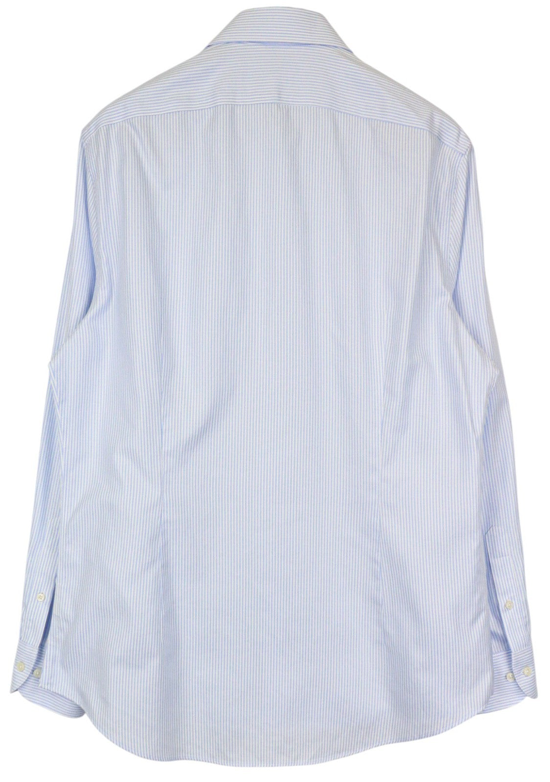 SUITSUPPLY Men's Formal Shirt 43/17 Extra Slim Blue Cotton Striped Twill