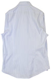 SUITSUPPLY Men's Formal Shirt 43/17 Extra Slim Blue Cotton Cutaway Striped