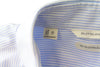 SUITSUPPLY Men's Formal Shirt 43/17 Extra Slim Blue Cotton Cutaway Striped