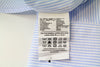 SUITSUPPLY Men's Formal Shirt 43/17 Extra Slim Blue Cotton Cutaway Striped