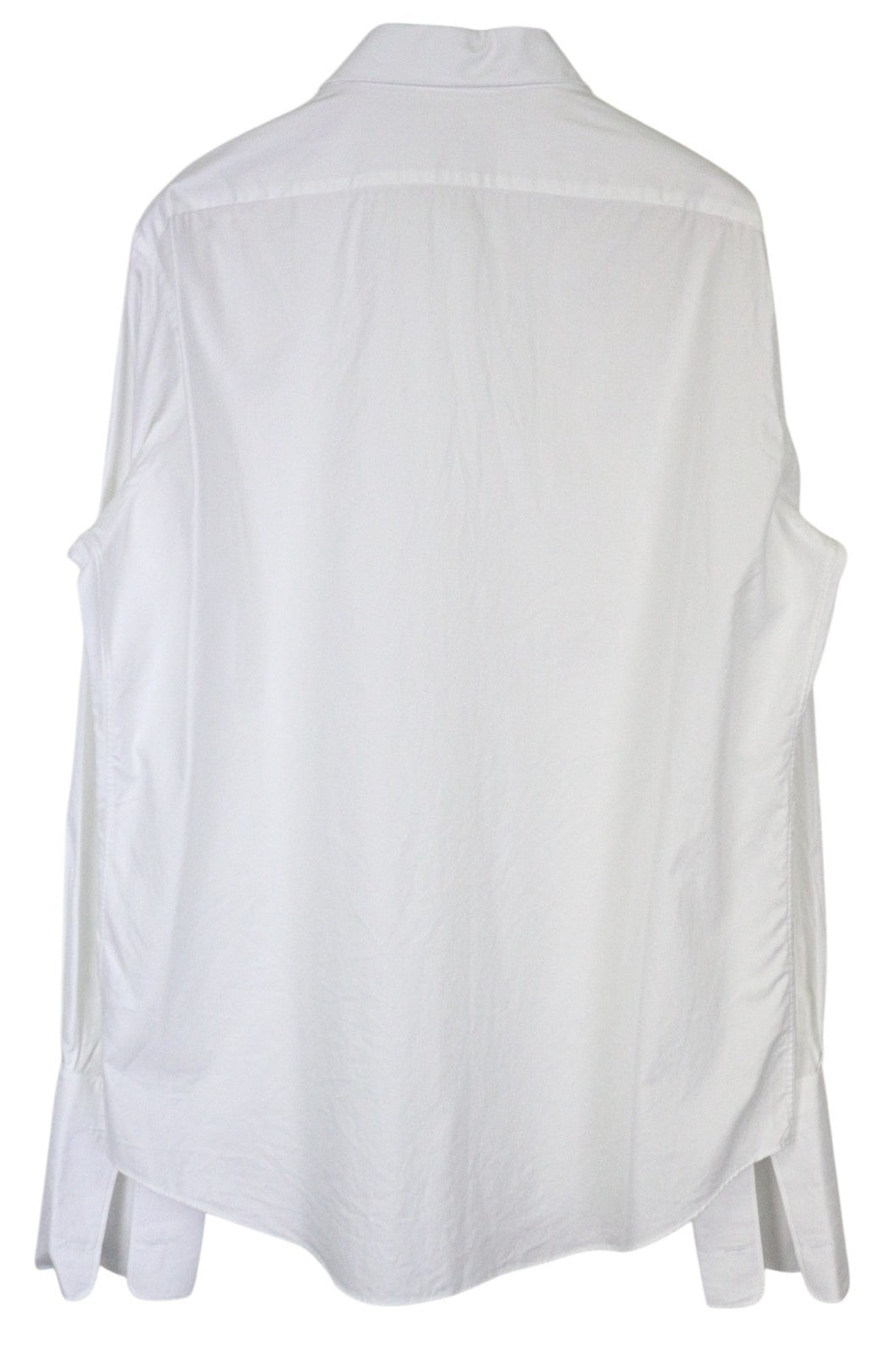 SUITSUPPLY Men's Formal Shirt 46/18 Slim White Cotton Cutaway Twill Long Sleeve