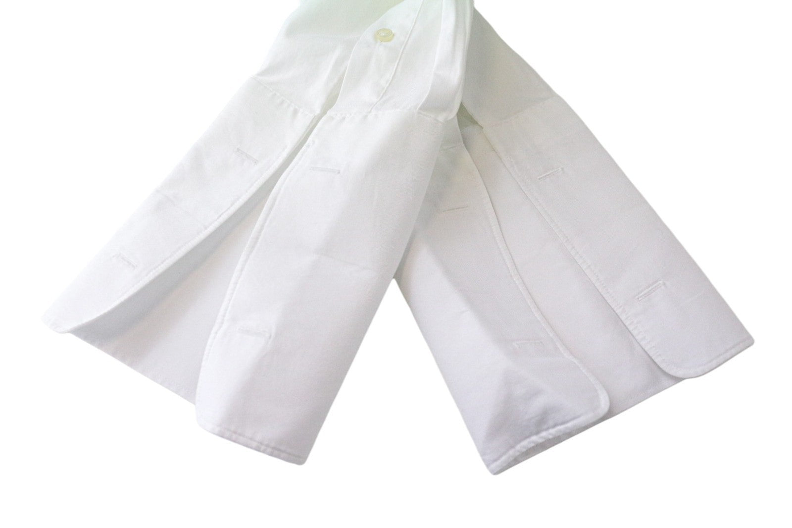 SUITSUPPLY Men's Formal Shirt 46/18 Slim White Cotton Cutaway Twill Long Sleeve