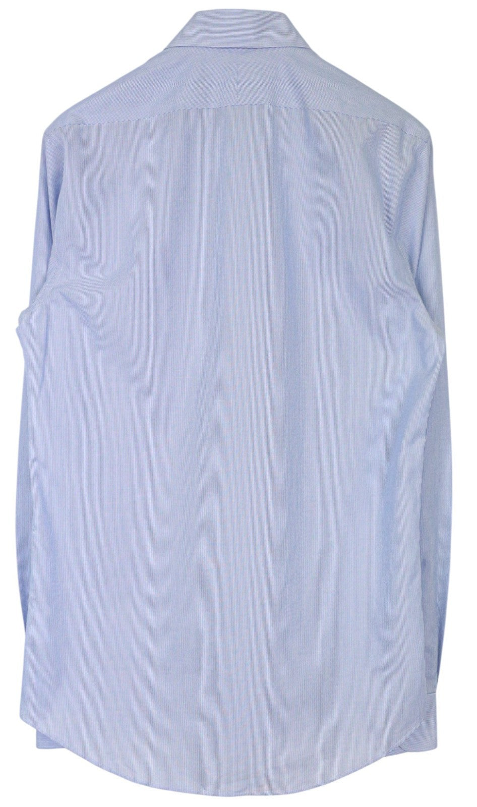 SUITSUPPLY Men's Formal Shirt 40-7/15 3/4L Extra Slim Blue Cotton Striped Sleeve