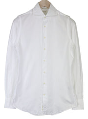 SUITSUPPLY Men's Formal Shirt 38/15 Extra Slim White Cotton Cutaway Long Sleeve