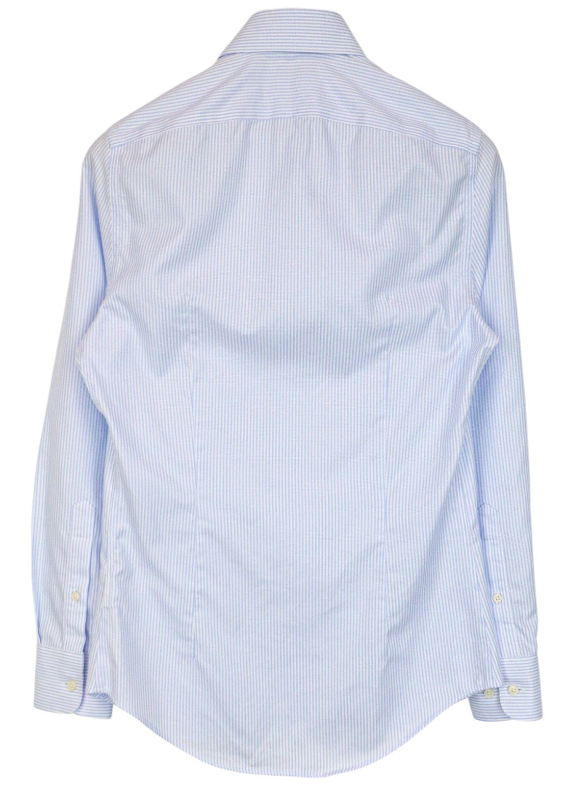 SUITSUPPLY Men's Formal Shirt 35/13.5 Blue Extra Slim Cotton Striped Try-On Fit