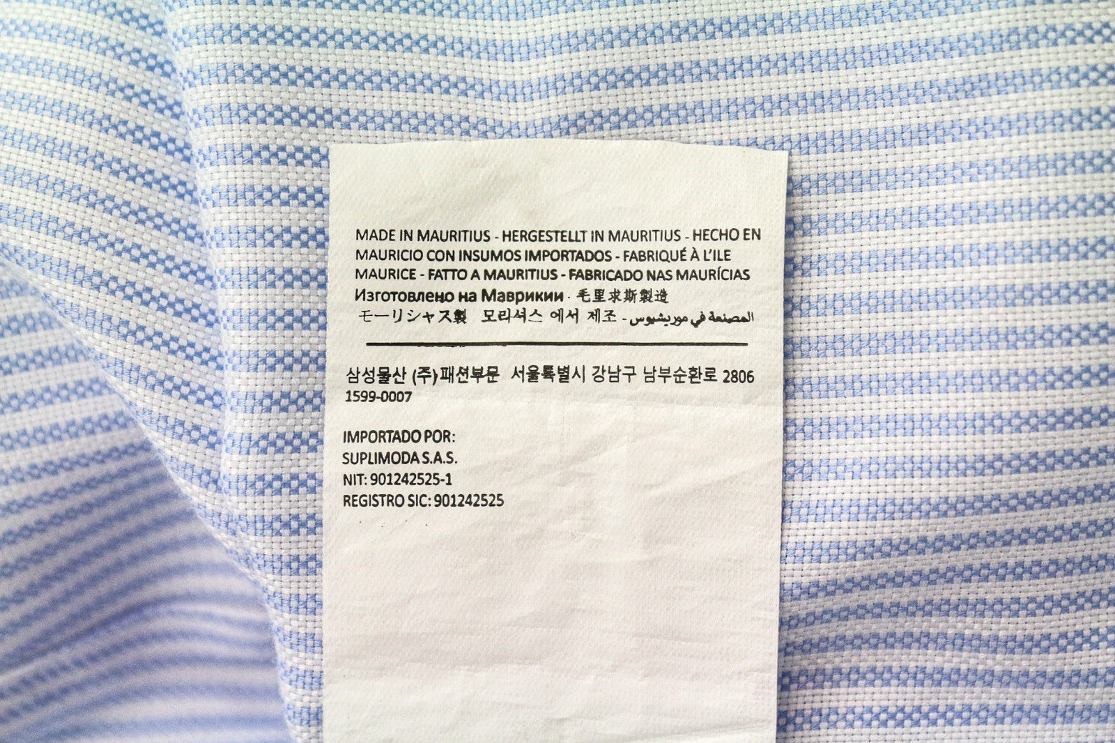 SUITSUPPLY Men's Formal Shirt 40/15.75 Extra Slim Striped Pure Cotton Try-On Fit