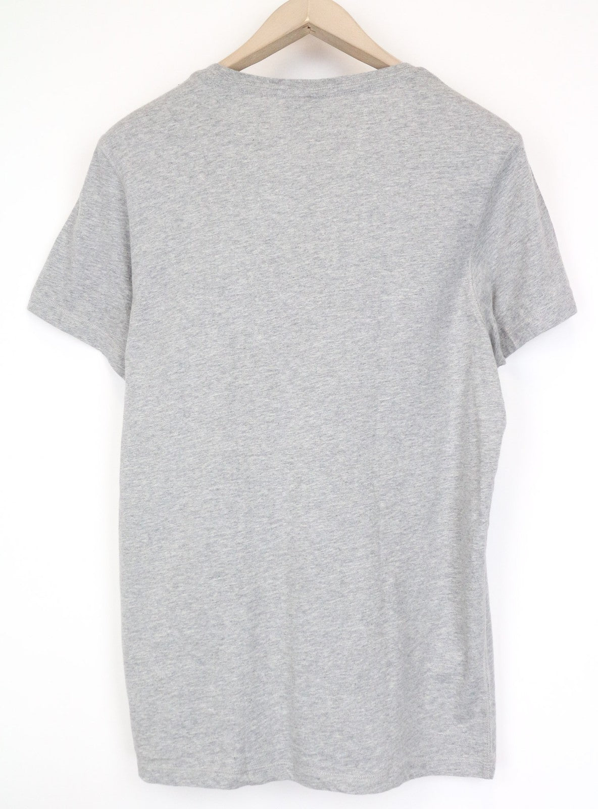 SCOTCH & SODA Men's T-Shirt M Grey Marl Cotton Crew Neck Logo Embroidery Jersey