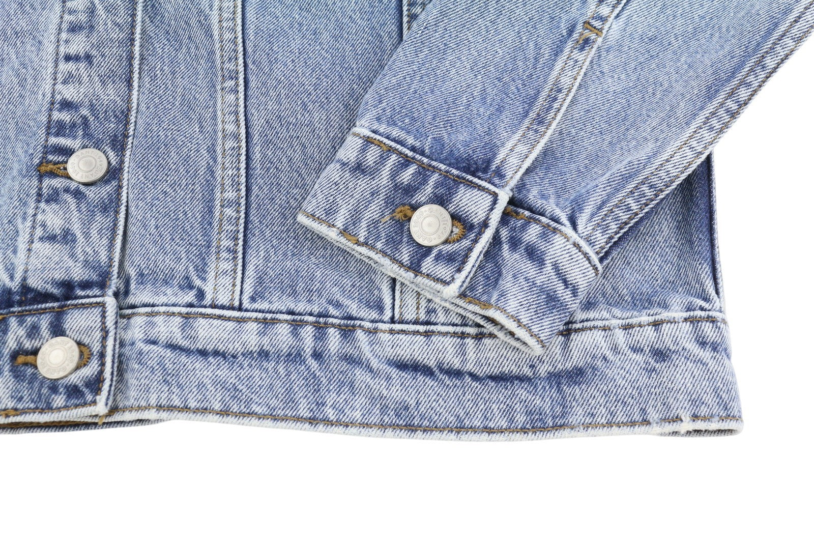 GANT Denim Trucker Women Jacket L Light Blue Worn Faded Button Front