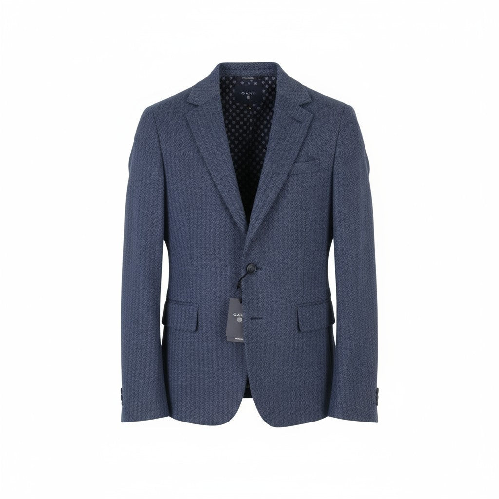GANT Women Blazer EU38 Blue Pinstripe Tailored Notch Lapel Single Breasted