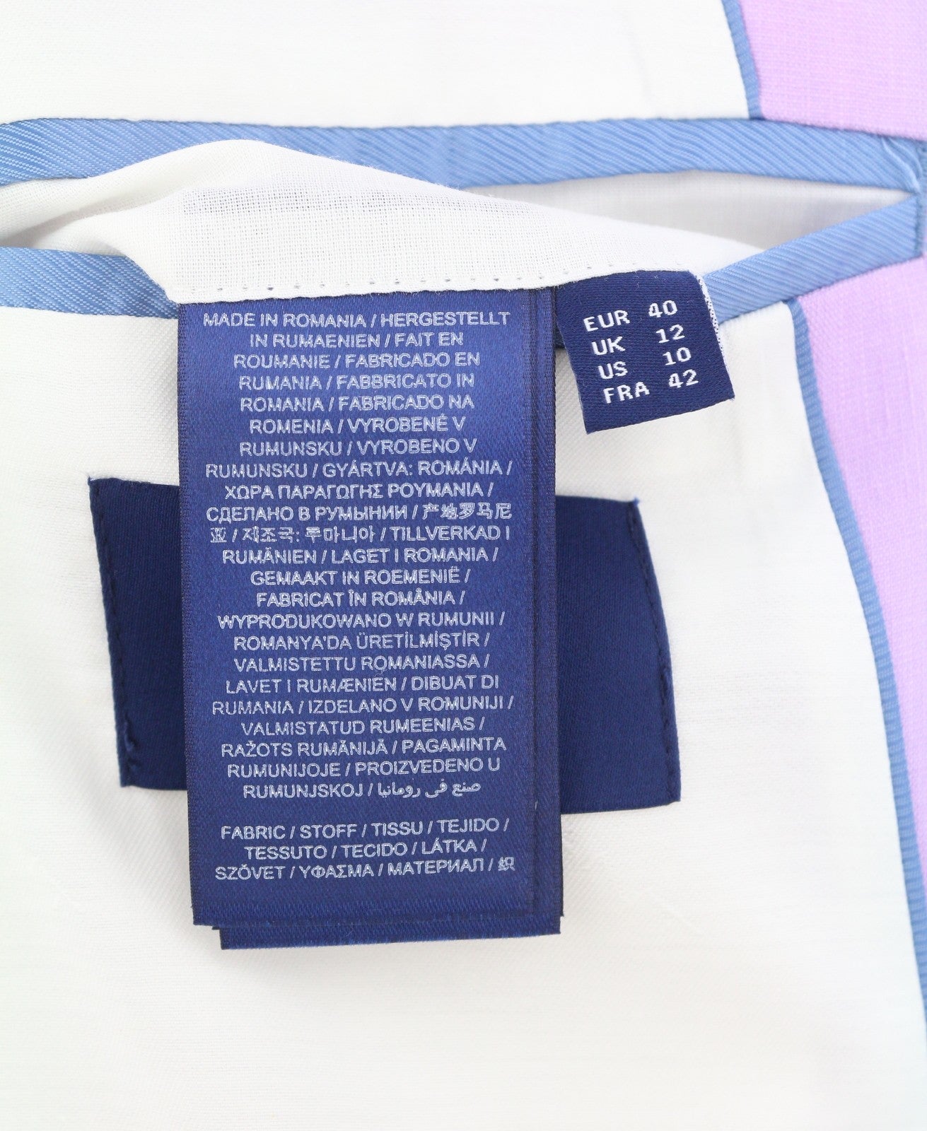GANT Stretch Linen Straight Women Blazer EU40 Crocus Purple Lined Notch