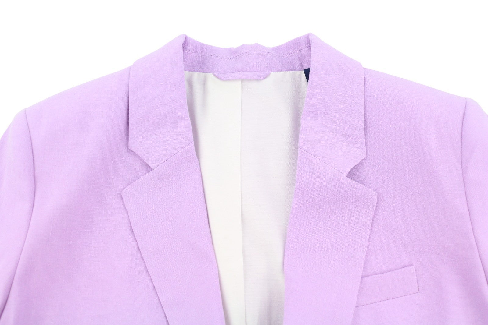 GANT Stretch Linen Straight Women Blazer EU40 Crocus Purple Lined Notch