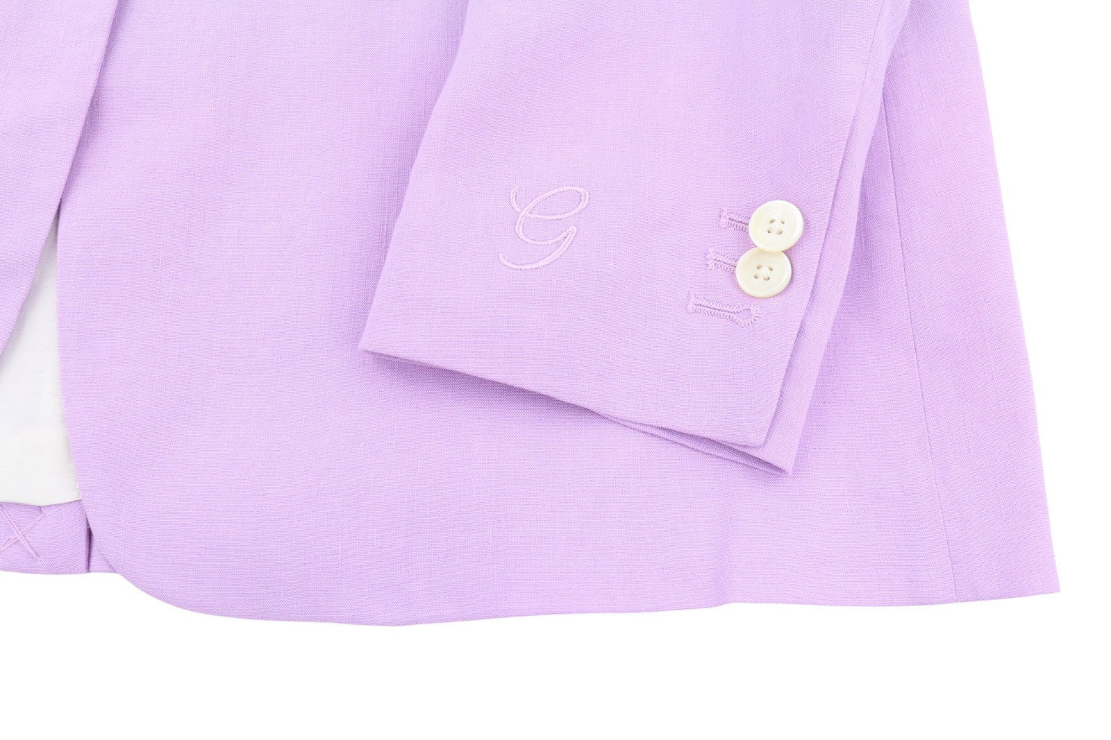 GANT Stretch Linen Straight Women Blazer EU40 Crocus Purple Lined Notch