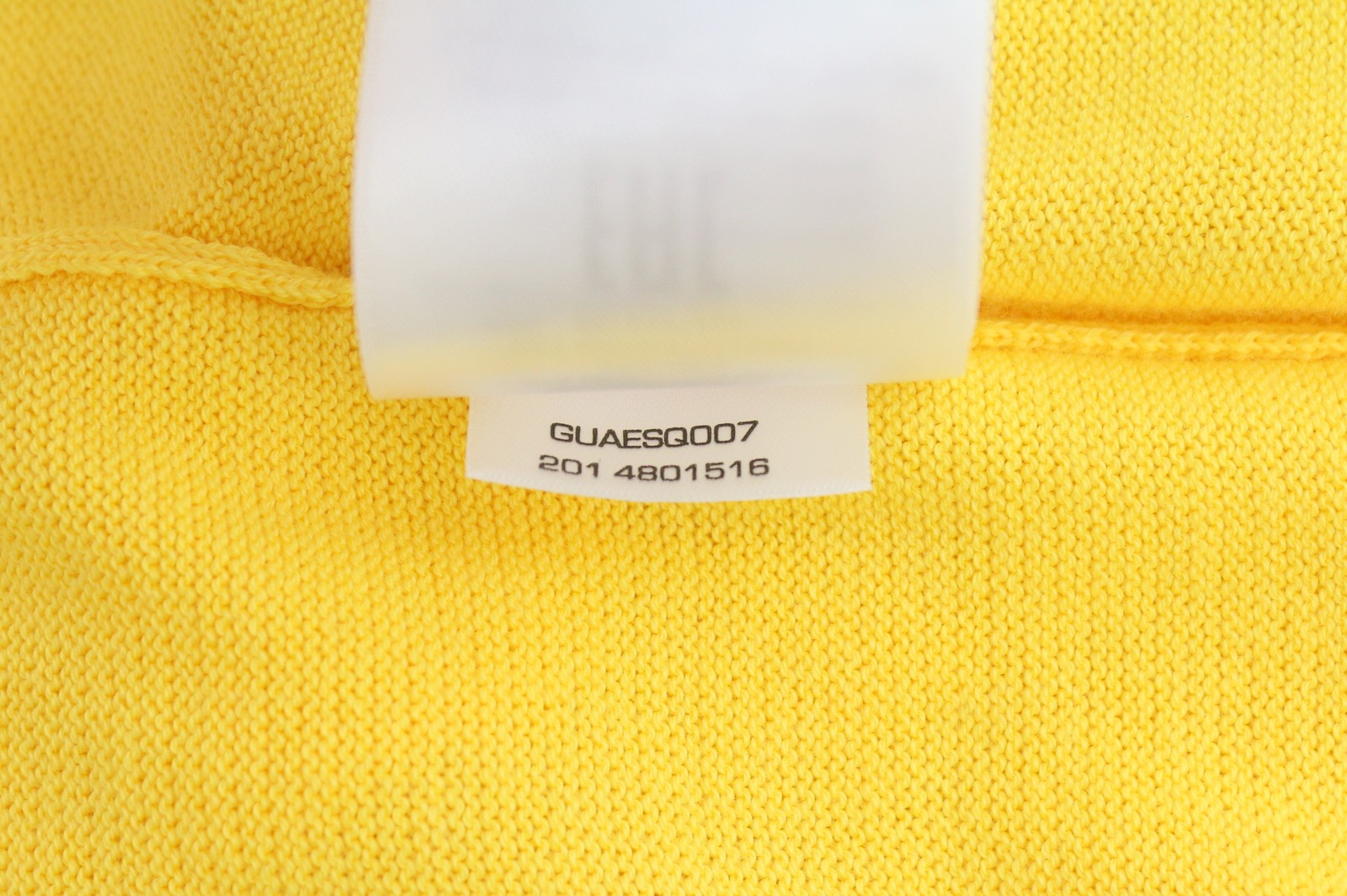 GANT Light Cotton V Neck Women Jumper M Mimosa Yellow Knit Logo Front