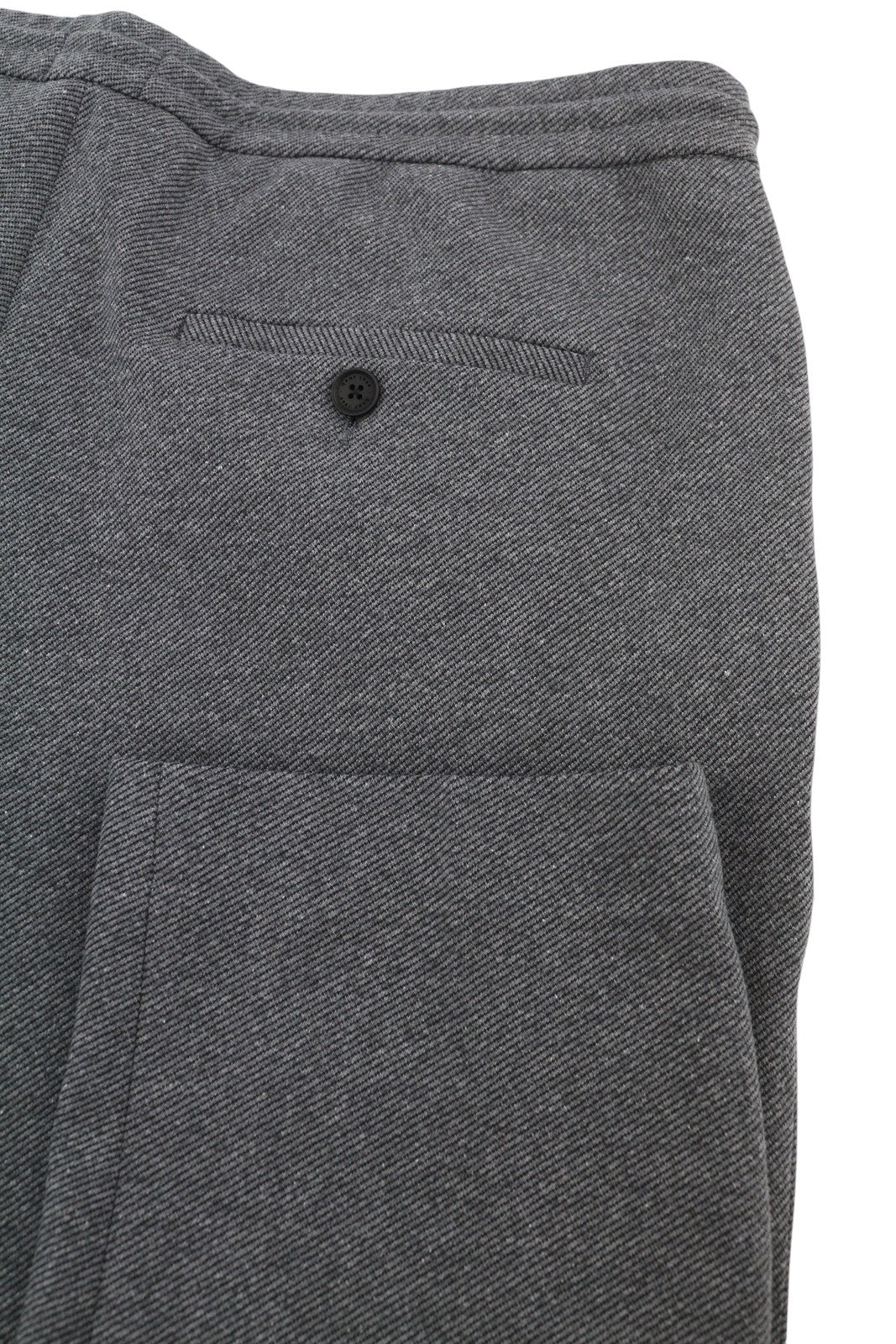GANT Jersey Men Trousers EU54 Dark Grey Melange Slim Drawstring Zip