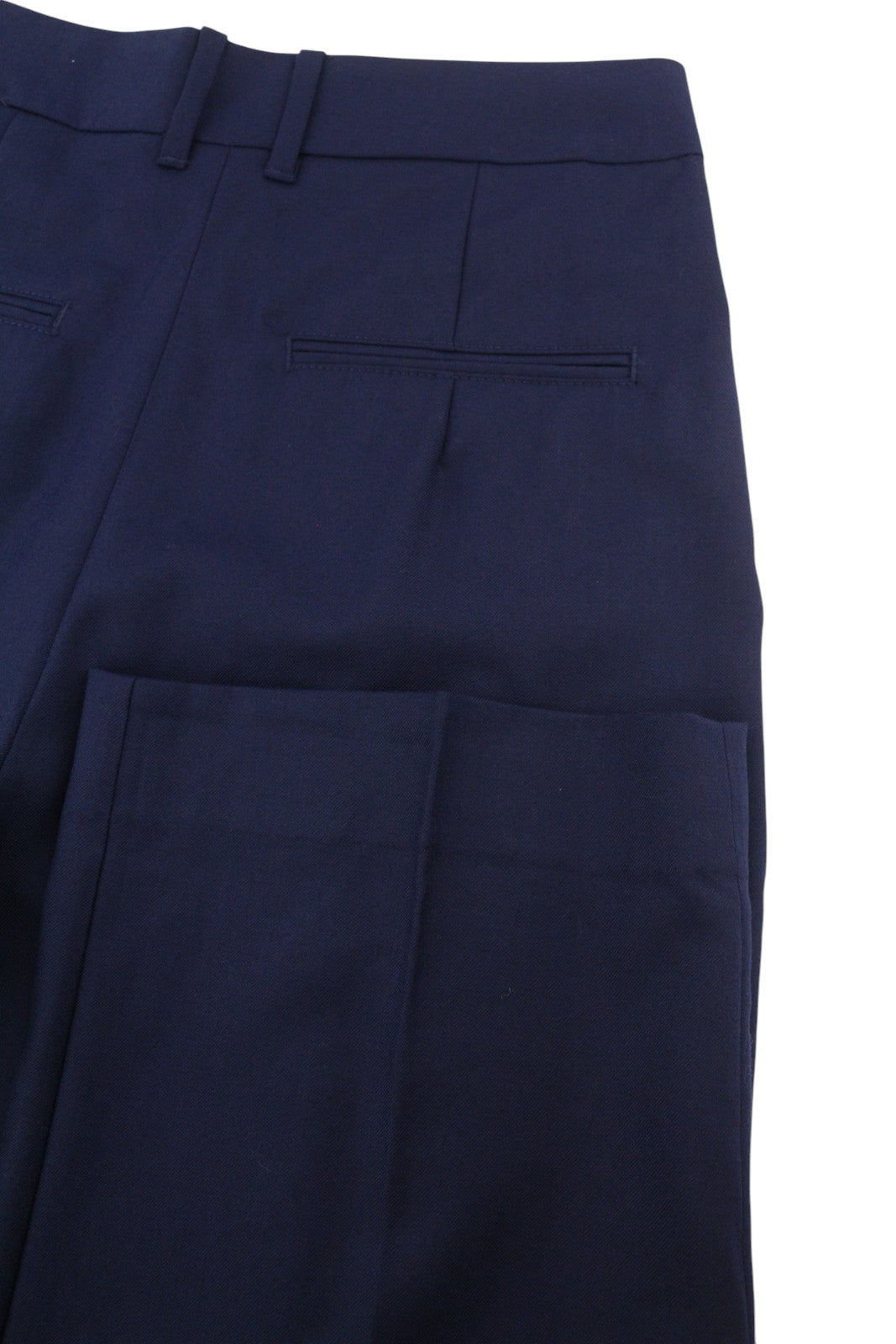 GANT Wool Blend HW Pleated Slack Women Trousers EU36 Blue Straight