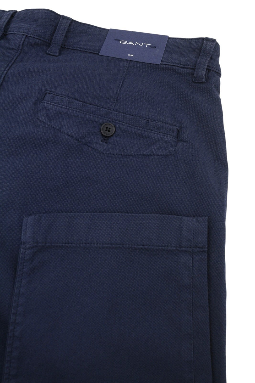 GANT Slim Light Canvas Chino Men Trousers W36/L30 Marine Casual Zip