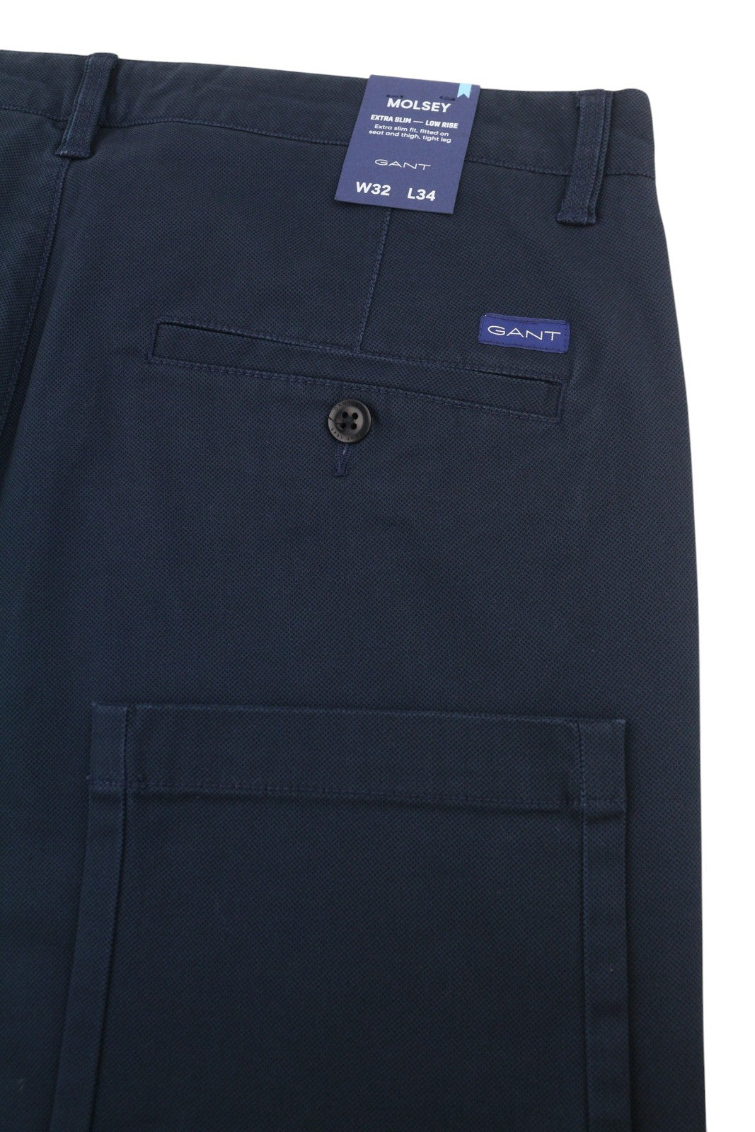 GANT Molsey Brushed Dot Chinos Men Trousers W32/L34 Persian Slim