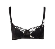 SCANDALE Le Balconet 1/2 Spacer Sublime-Black Women Bra 80E Black Guipure Laces