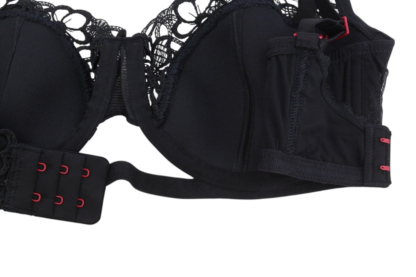 SCANDALE Le Balconet 1/2 Spacer Sublime-Black Women Bra 80E Black Guipure Laces