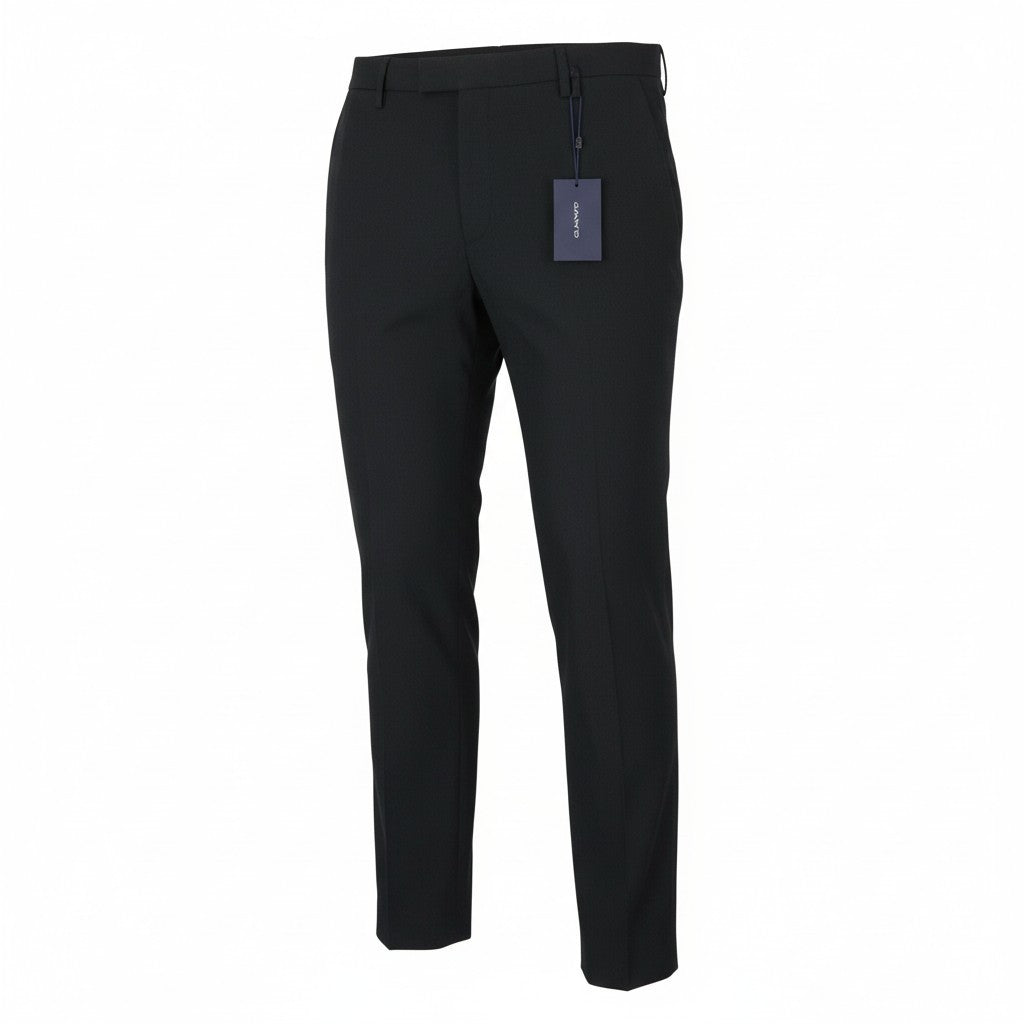 GANT Stretch Linen Men Trousers EU54 Evening Blue Tailored Zip