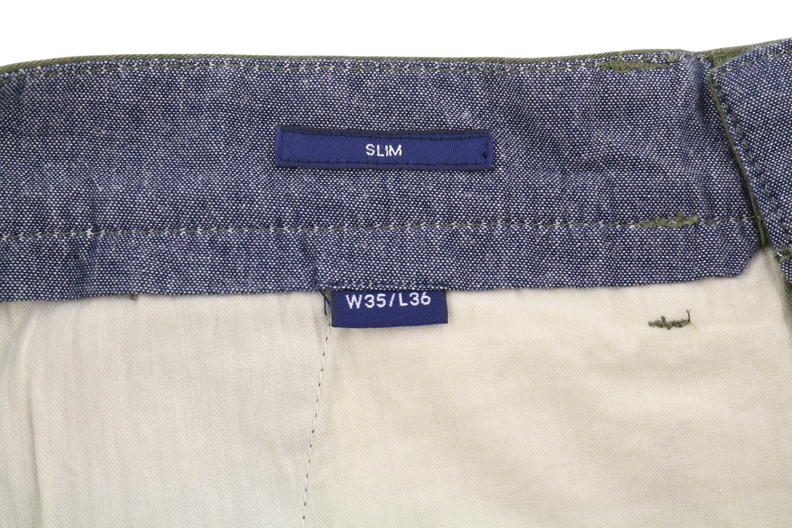 GANT Slim Twill Chinos Men Trousers W35/L36 Racing Green Zip Fly