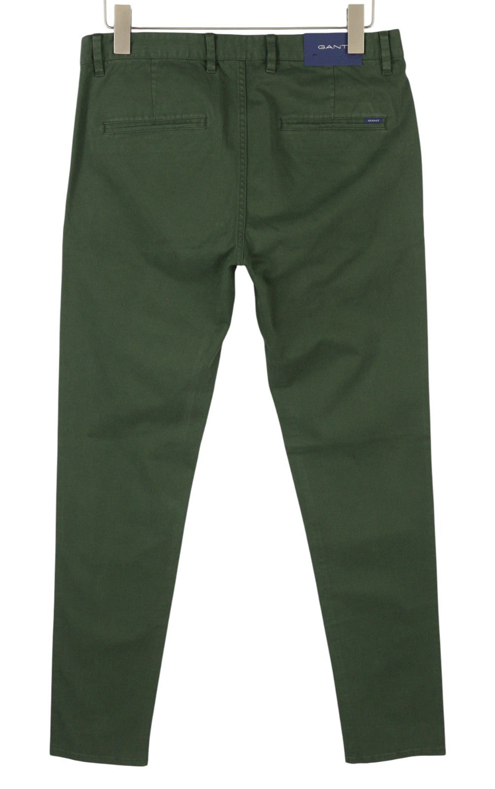 GANT Brushed Extra Slim Chino Men Trousers W32/L34 Thyme Zip