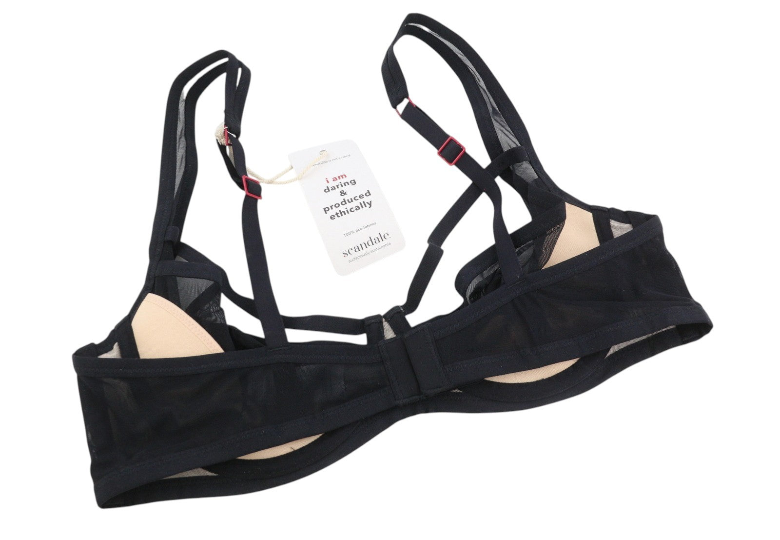SCANDALE Le Balconet Base Lift Sleek-Black Women Bra 85E Transparent