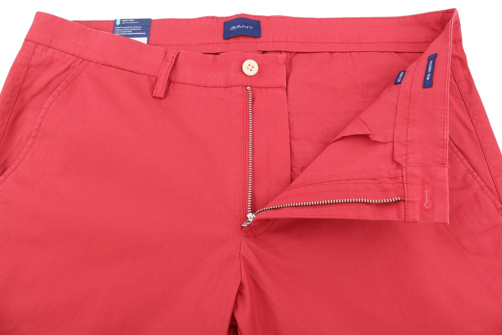 GANT Hallden Sunfaded Chinos Men Trousers W36/L34 Cardinal Slim