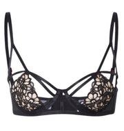 SCANDALE Le Bandeau Unpadded Sublime-Black Women Bra 80B Guipure Laces