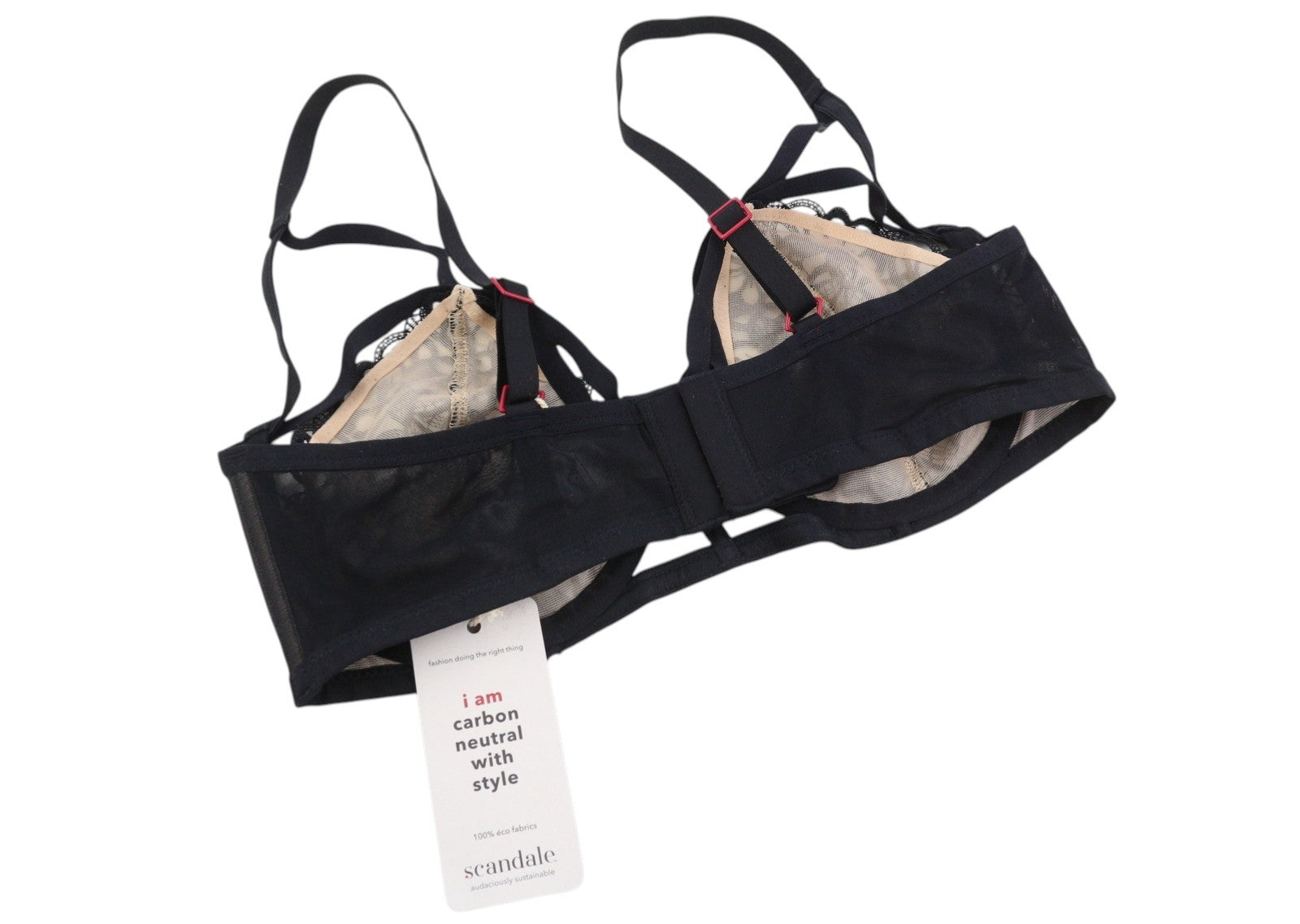 SCANDALE Le Bandeau Unpadded Sublime-Black Women Bra 80B Guipure Laces