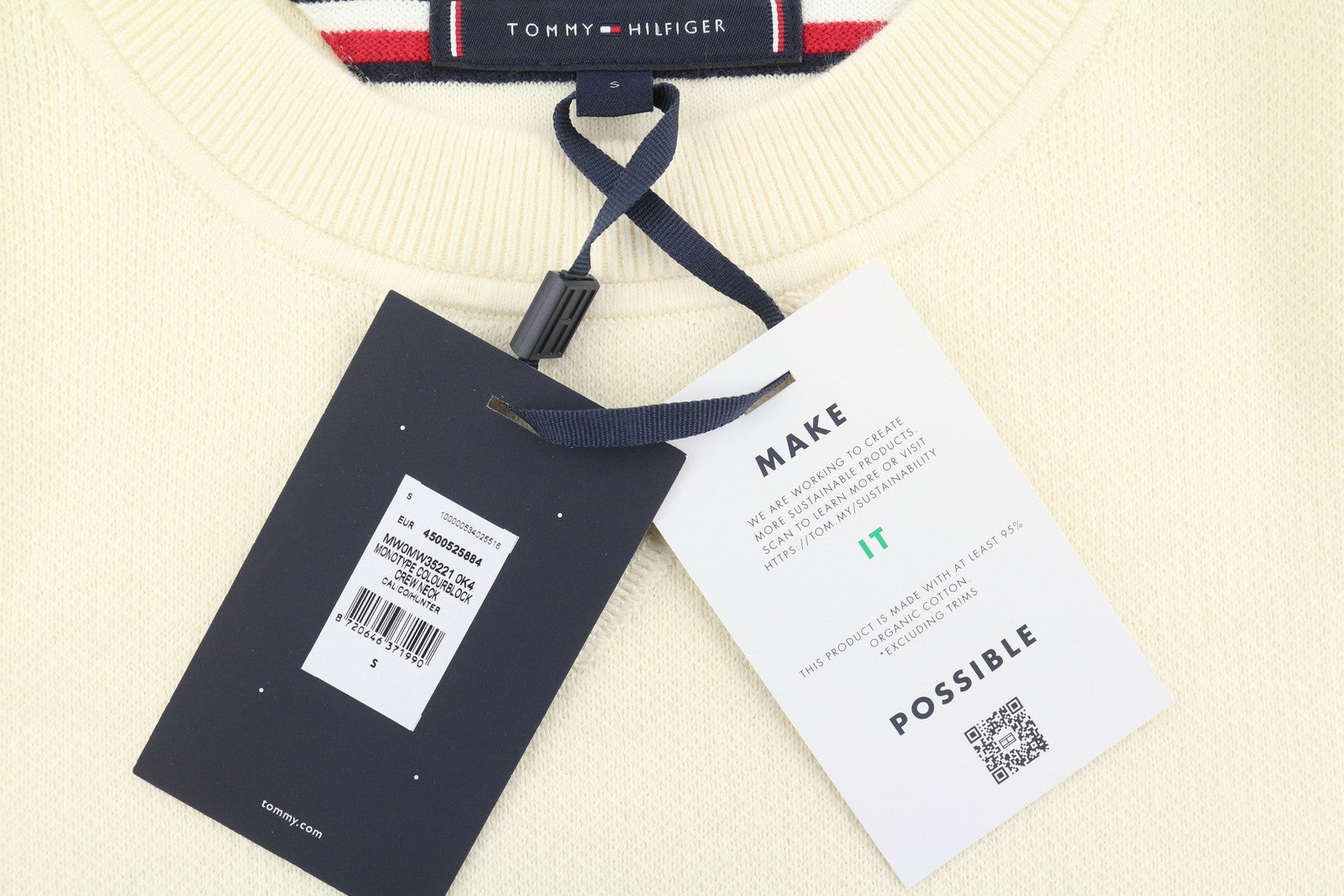 TOMMY HILFIGER Monotype Colour Block Crew Neck Men Jumper S Knit