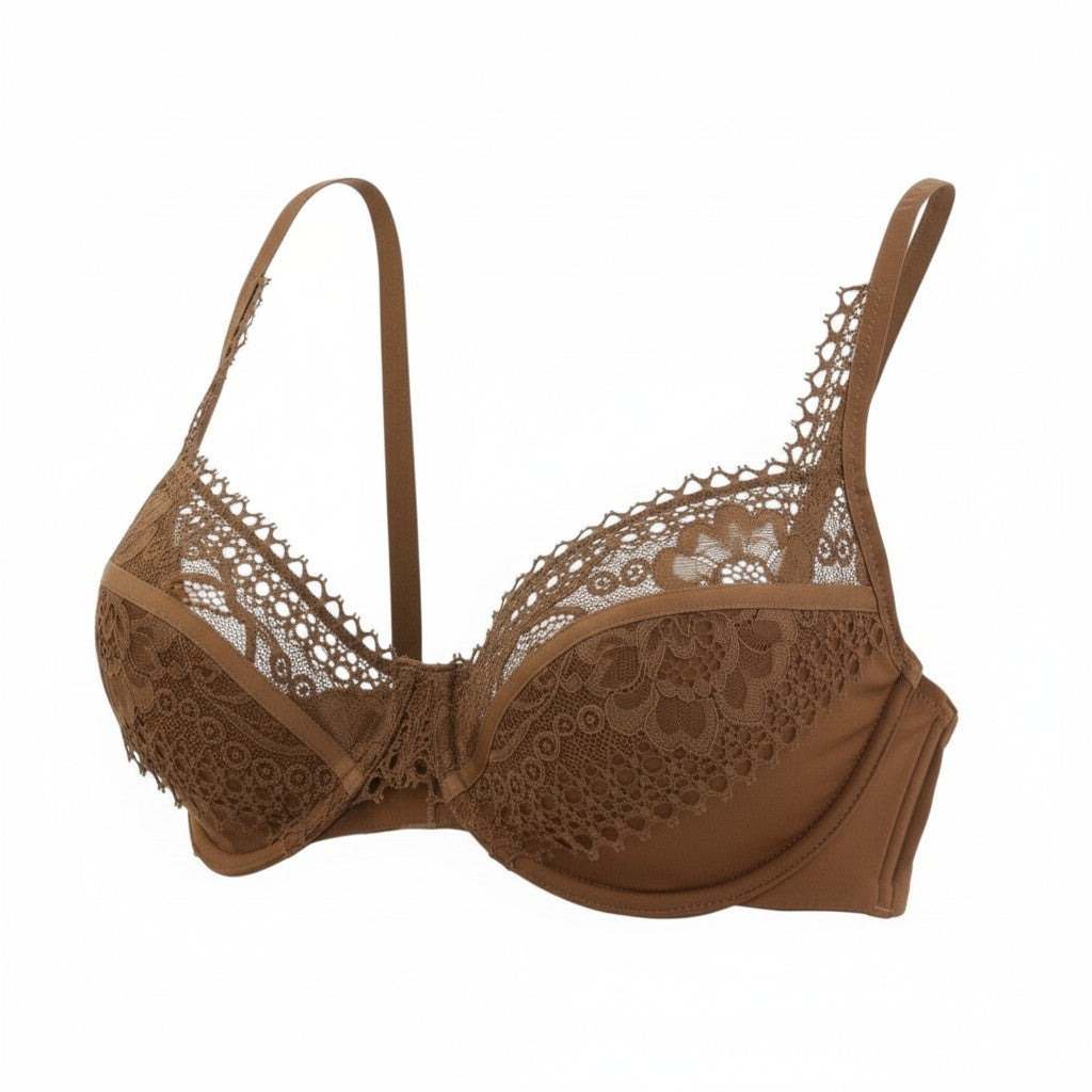 SCANDALE Le Balconet 1/2 Spacer Sensual-Nude B18 Women Bra 75C Guipure Laces