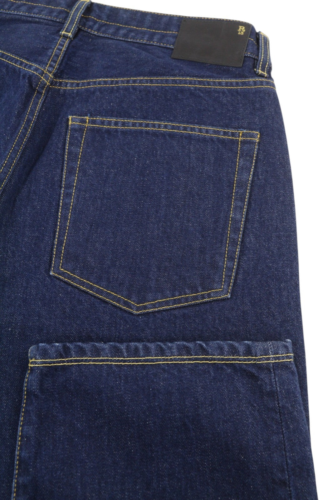 R13 Double Pocket Boyfriend Women Jeans 27 Riley Indigo Cropped Ankle Fit