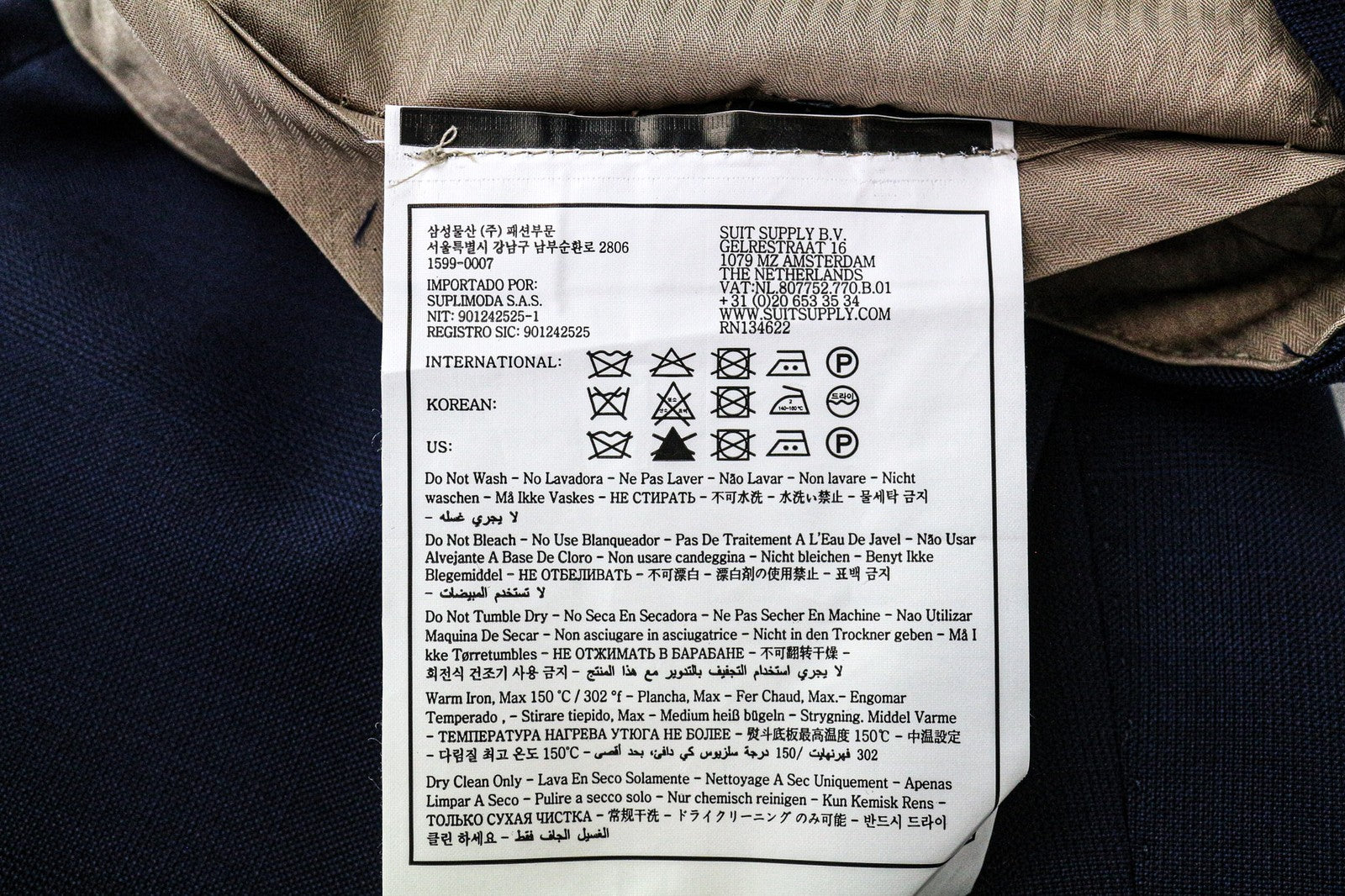 SUITSUPPLY Brescia Men's Trousers UK42S Blue Slim Glen Check Flat-Front  Wool