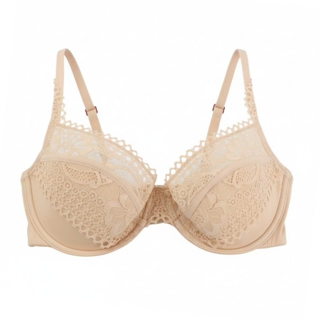 SCANDALE Le Balconet 1/2 Spacer Sensual-Nude A14 Women Bra 75D Guipure Laces