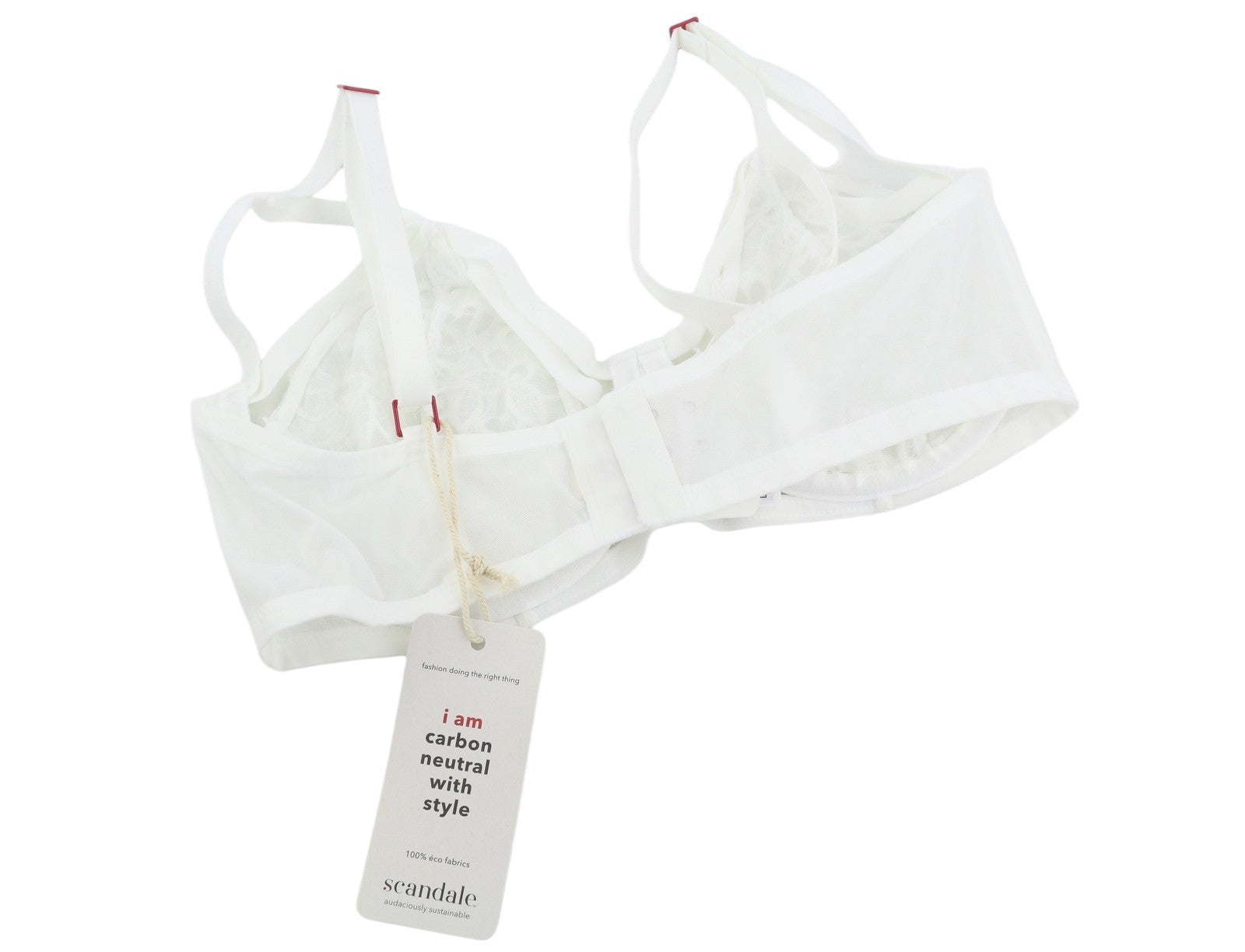 SCANDALE Le Bandeau Unpadded Sublime-Undyed Women Bra 80E White Guipure Laces
