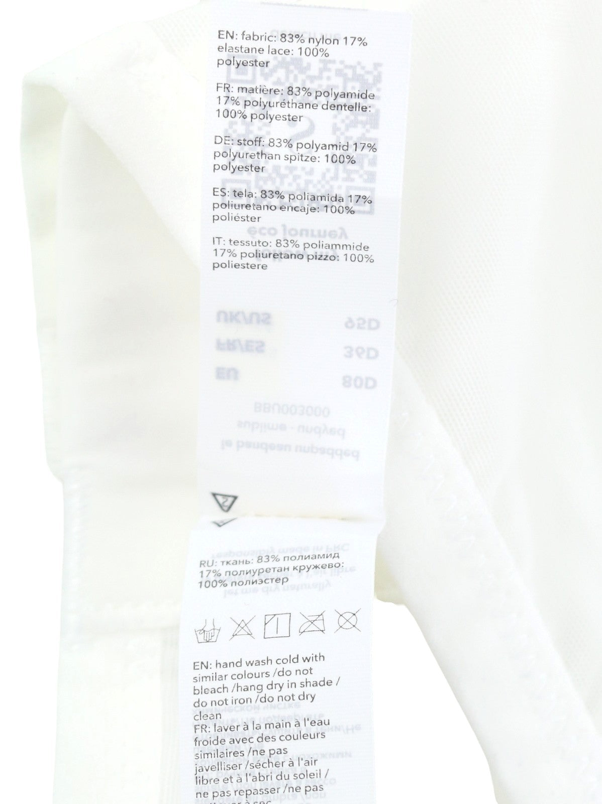 SCANDALE Le Bandeau Unpadded Sublime-Undyed Women Bra 80E White Guipure Laces