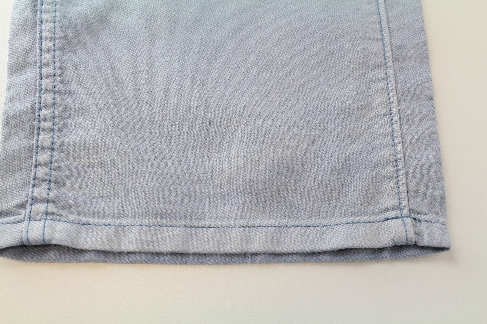 DENHAM Bonnie Women Trousers W26/L28 Wide Blue Linen Cotton Painted Aged Look