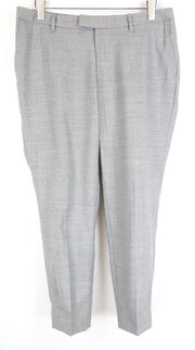 SUISTUDIO Robin Women Trousers UK16S Grey Pure Wool Pleated Front Classic