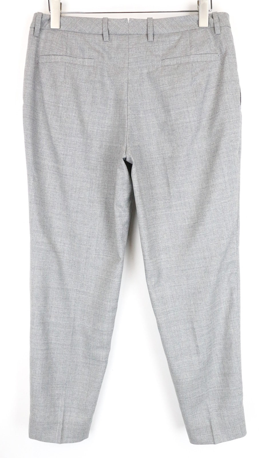 SUISTUDIO Robin Women Trousers UK16S Grey Pure Wool Pleated Front Classic