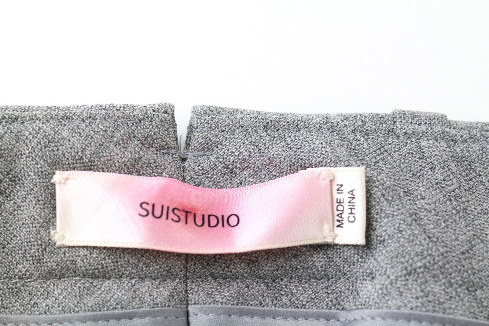 SUISTUDIO Robin Women Trousers UK16S Grey Pure Wool Pleated Front Classic