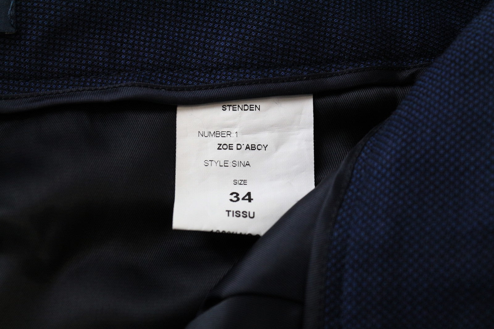 SUITSUPPLY Sina Men Trousers ~W27/L27 Blue Pure Wool Lined Pleated Classic