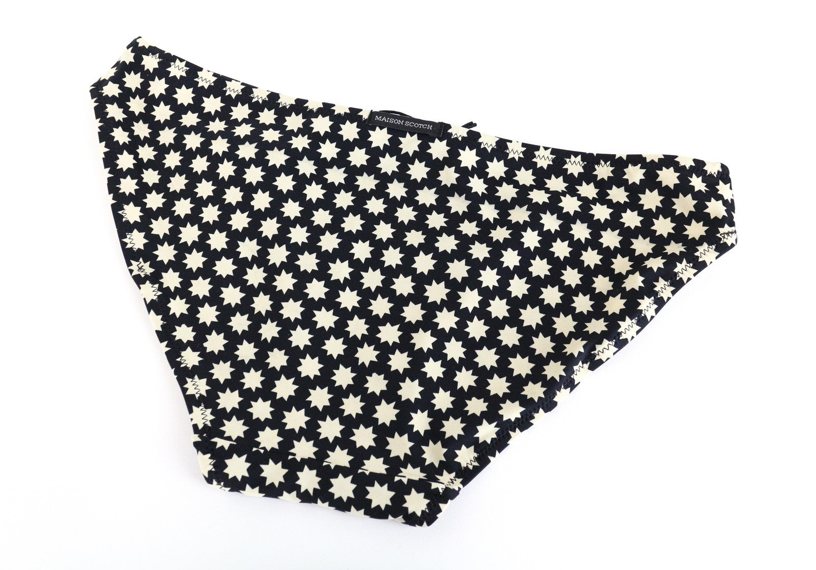 MAISON SCOTCH Women Swimwear ~XS Black Star Patterned Beach Pool Bikini Bottom