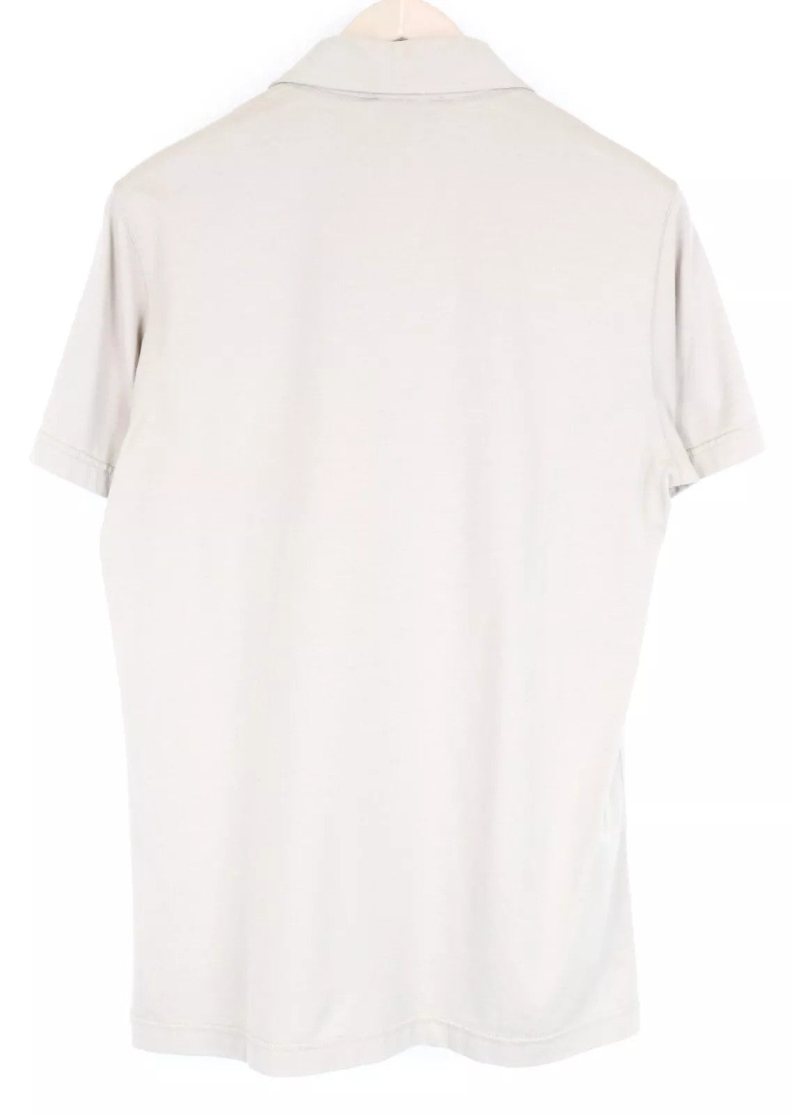 RICHMOND  Men T-Shirt L Light Grey Pure Cotton Short Sleeved Logo Polo