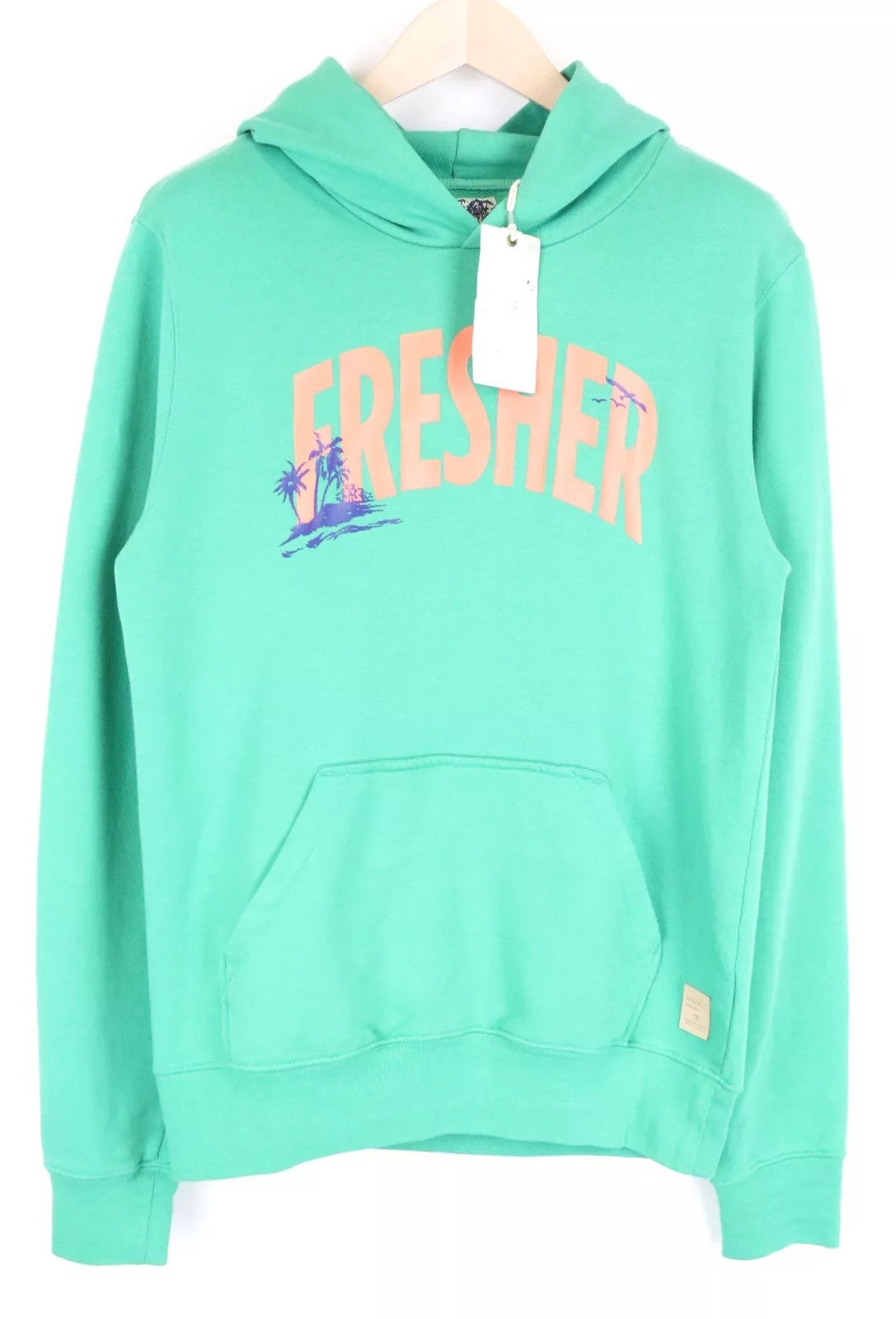 SCOTCH & SODA Ams Couture Men Sweatshirt M Green Pure Cotton Pullover Hoodie