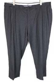 SUITSUPPLY Brescia Men Trousers UK46S Dark Grey Pure Wool Pleated Front