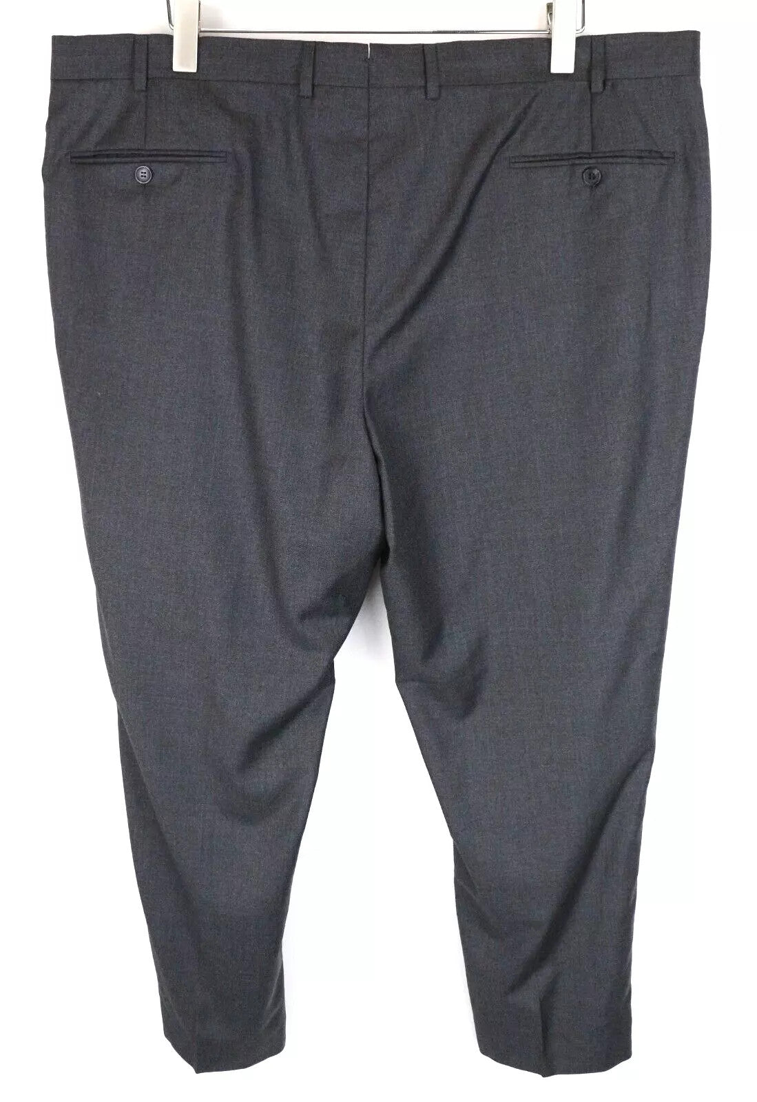 SUITSUPPLY Brescia Men Trousers UK46S Dark Grey Pure Wool Pleated Front