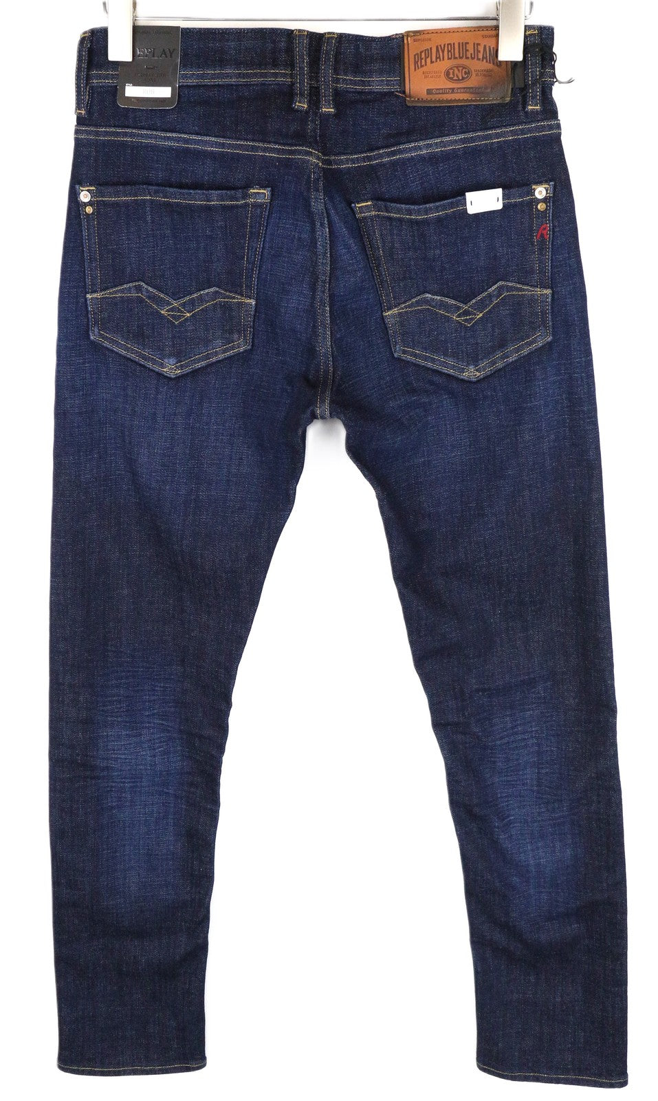 REPLAY Rob Men Jeans W29/L32 Blue Cotton Stretch Straight Taper Fit Denim
