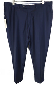 SUITSUPPLY Brescia Men Trousers UK44S Pleated Front Classic Blue Pure Wool