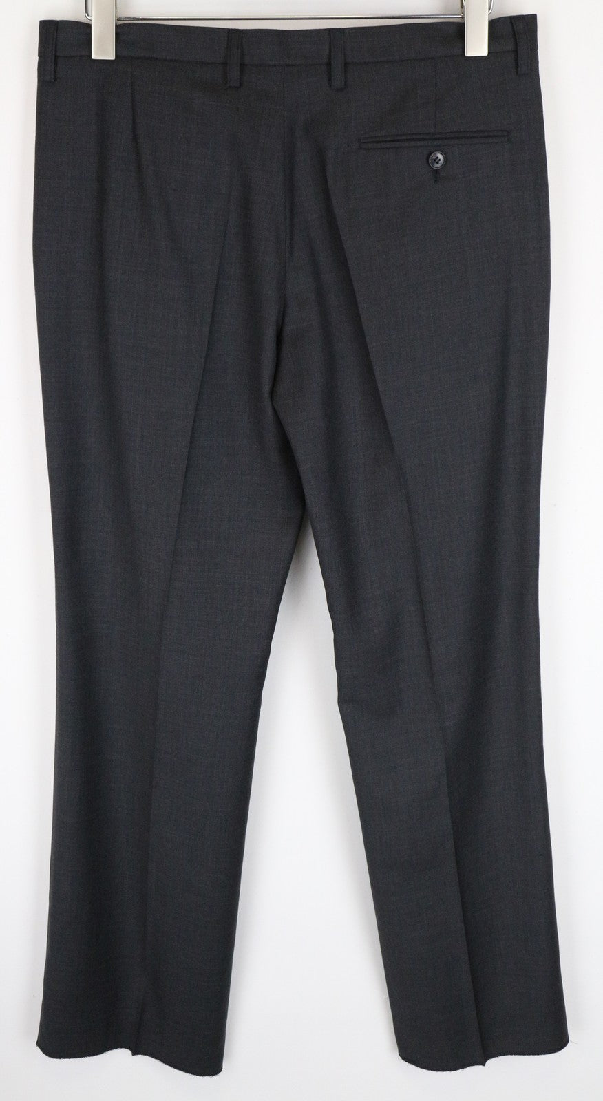 RICHMOND  Men Trousers 48 Grey Pleat Front Classic Formal Wool Blend